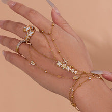 18k Gold Plated Women's Bracelet Stainless Steel With Zircon