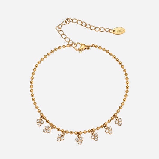 Small Triangular Tassel Small Zircon Stainless Steel Bracelet