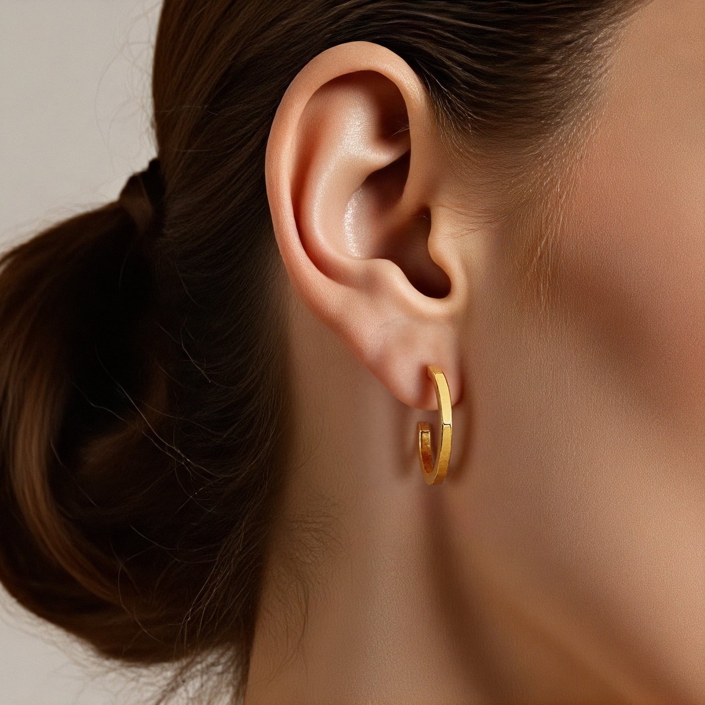 C-shaped open earrings magazine style all-match style - high-end geometric earrings