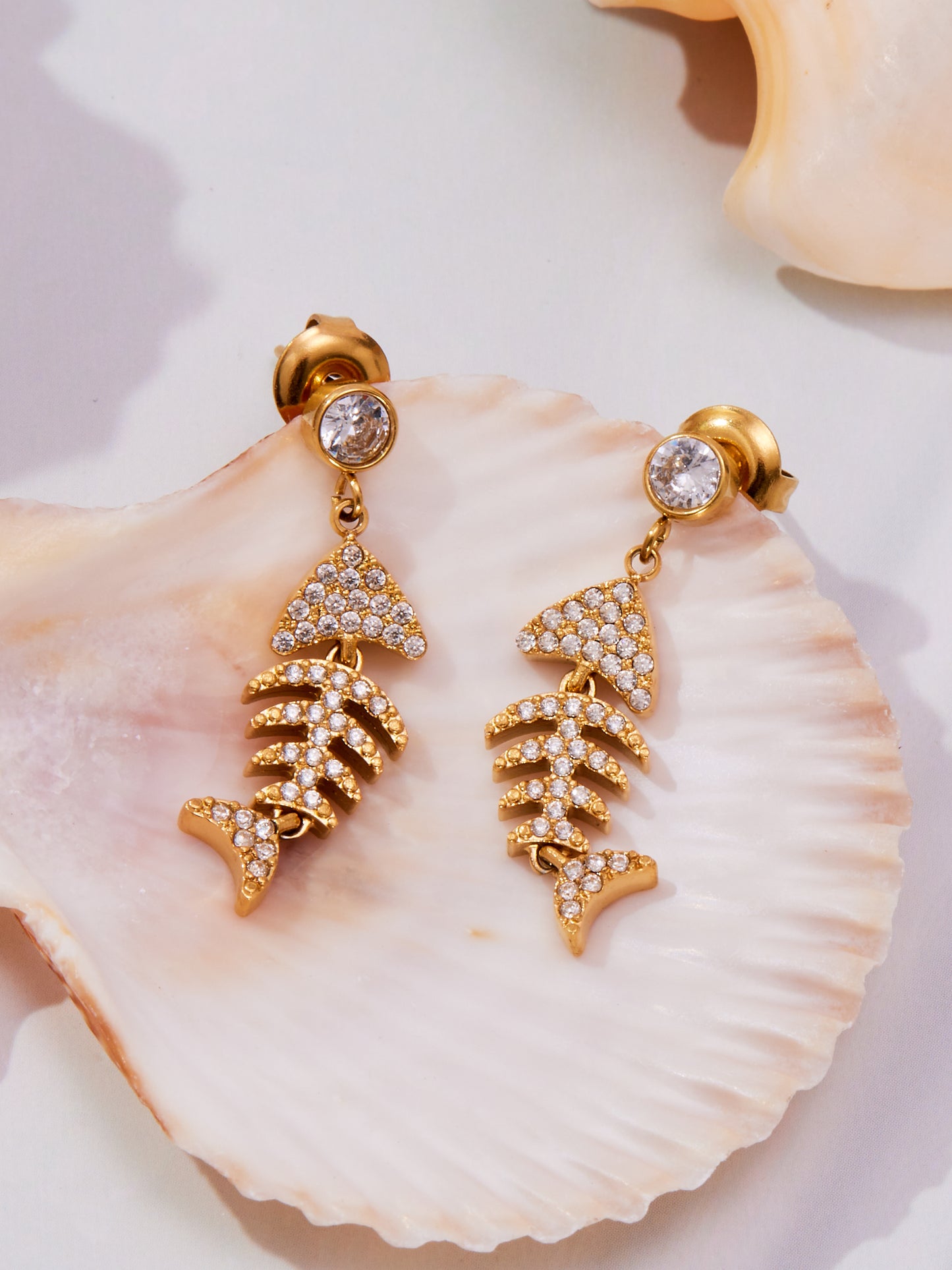 Living Water Stainless Steel Zircon Earrings