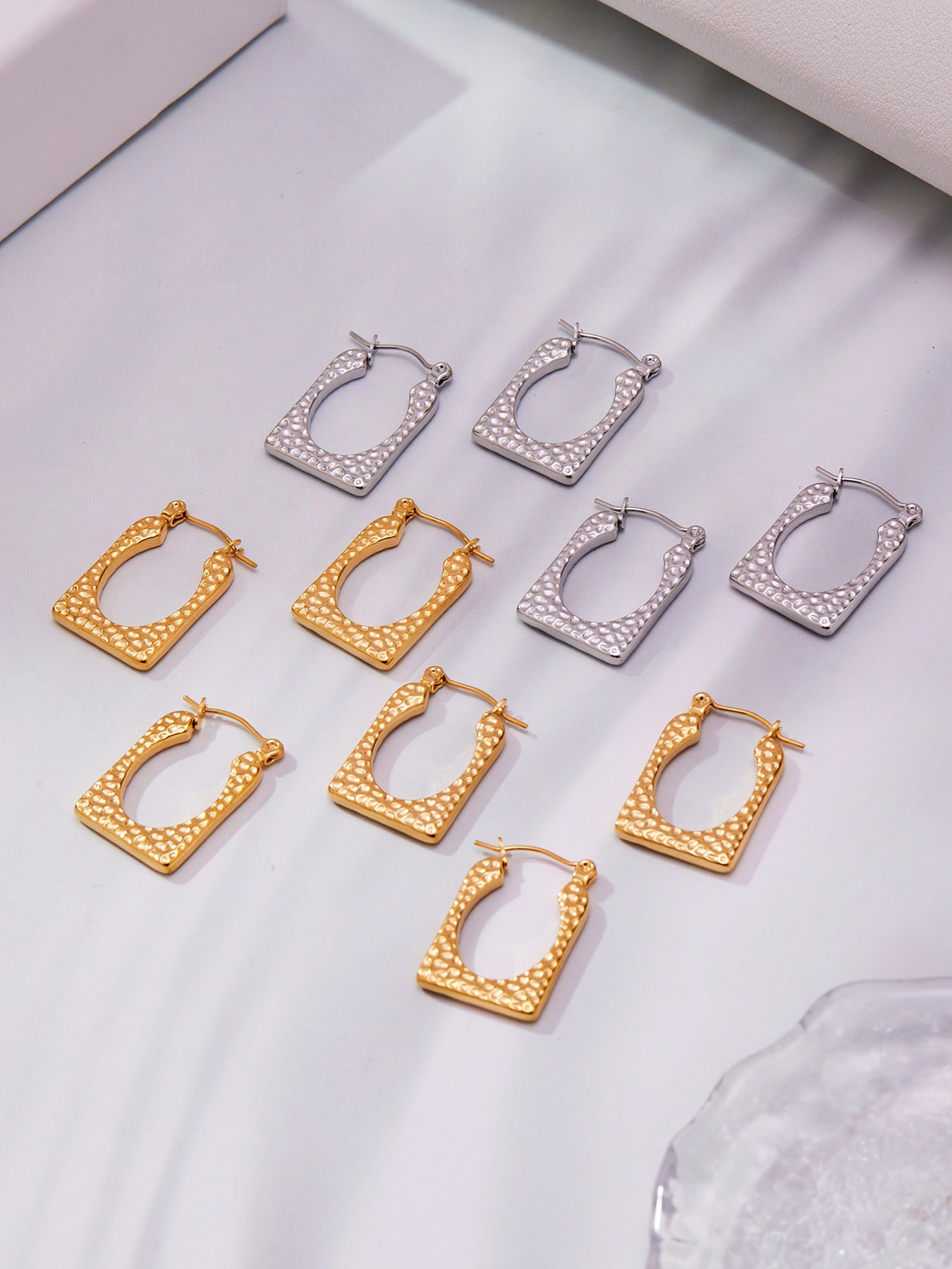 Sculpted Grace Stainless Steel Earrings