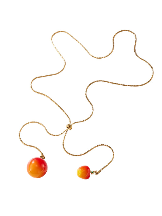 Blessed Orchard Duo Stainless Steel Zircon Necklace