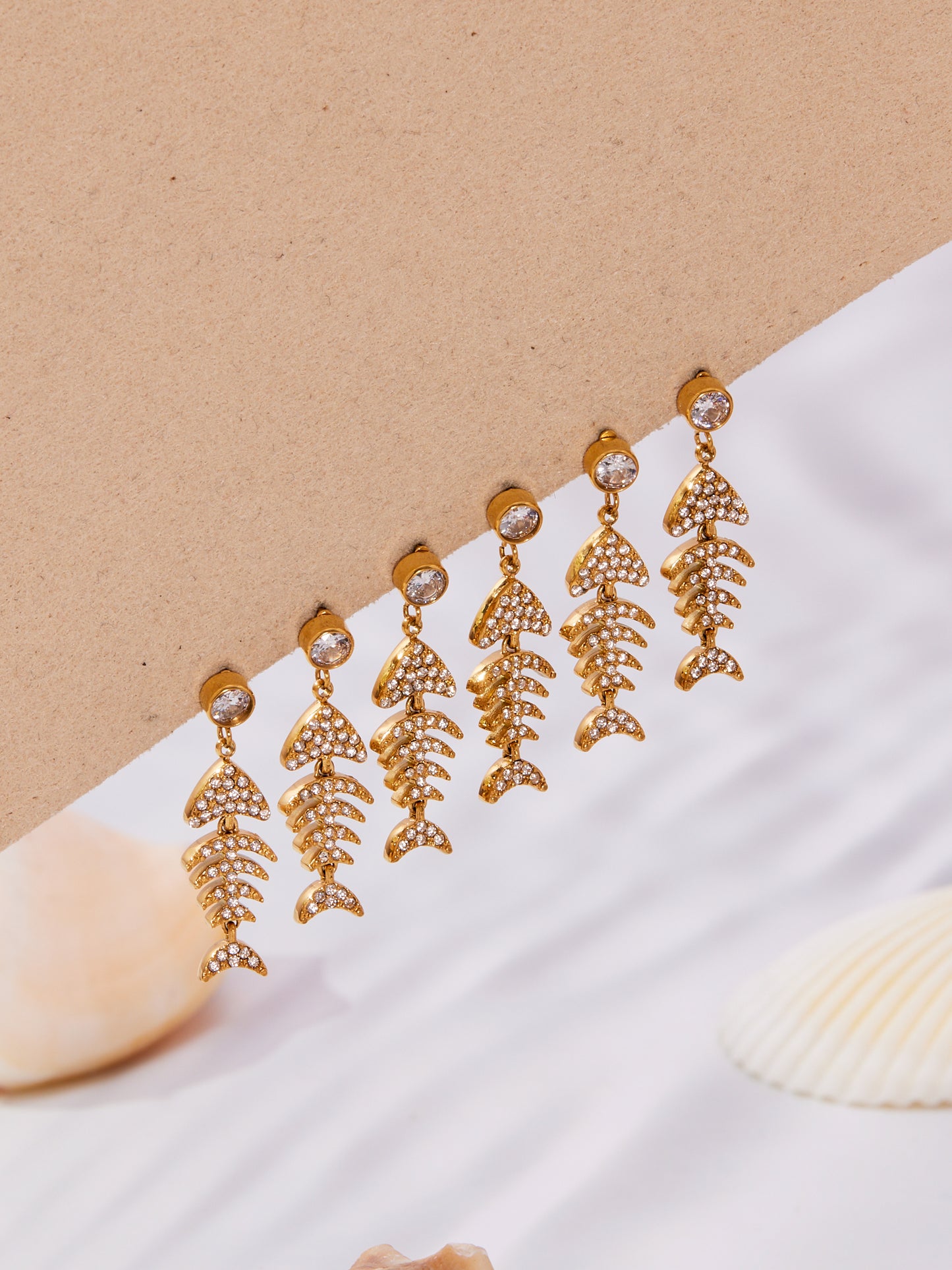 Living Water Stainless Steel Zircon Earrings