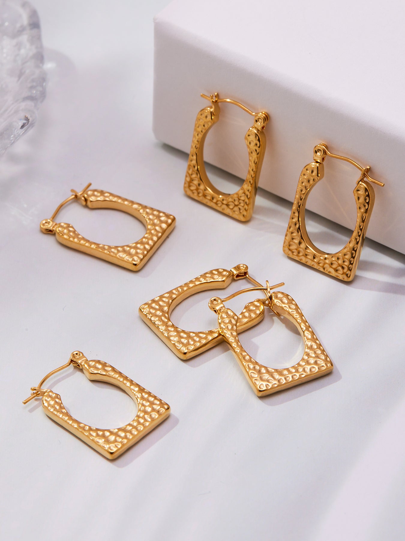 Sculpted Grace Stainless Steel Earrings