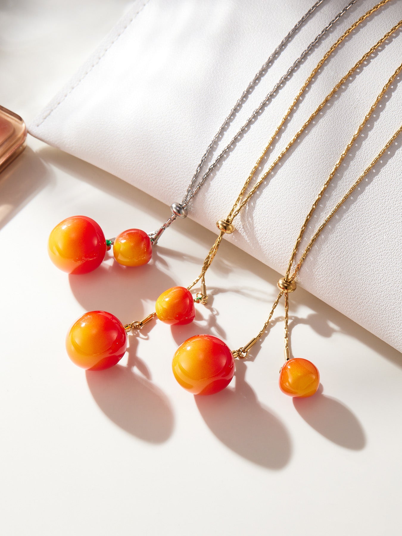 Blessed Orchard Duo Stainless Steel Zircon Necklace