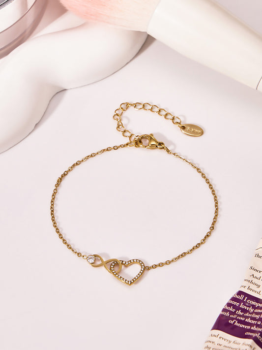 Pulsera de acero inoxidable con circonitas Glowing Affection