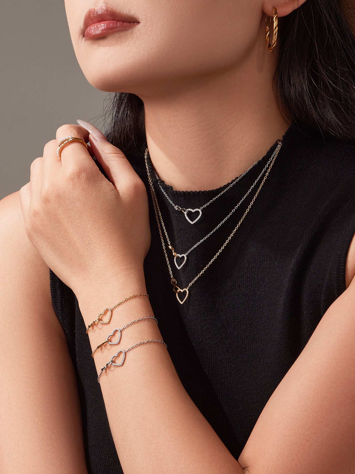 Pulsera de acero inoxidable con circonitas Glowing Affection