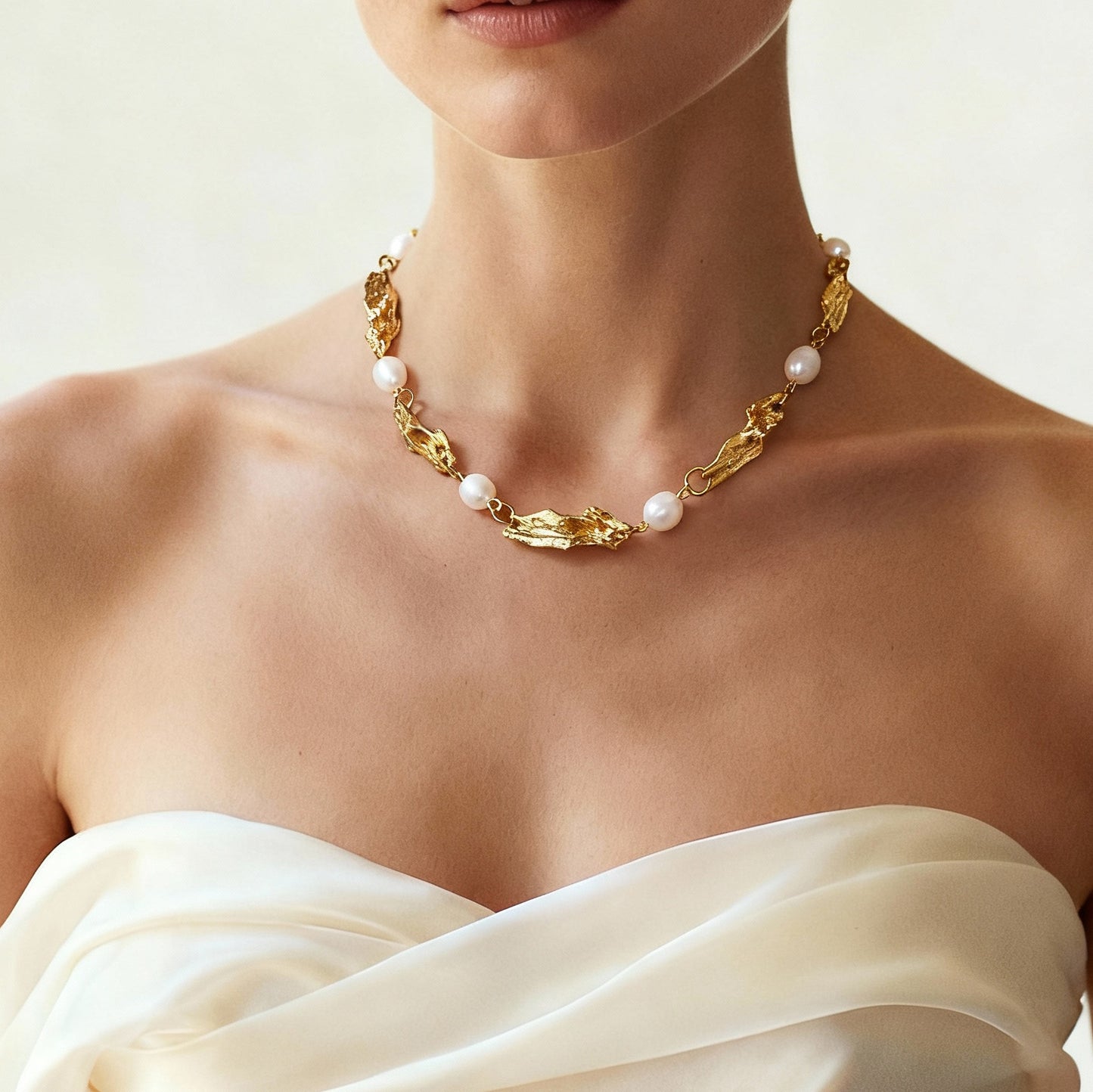 Declaration of Independence Heavy Shaped Pearl Necklace (You are Strong)