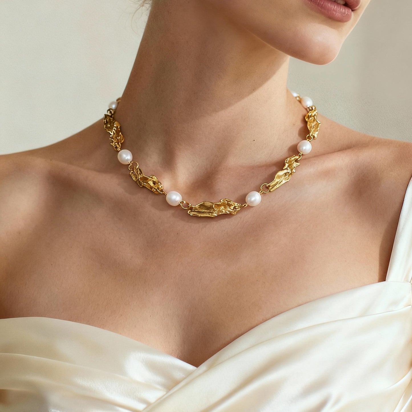 Declaration of Independence Heavy Shaped Pearl Necklace (You are Strong)