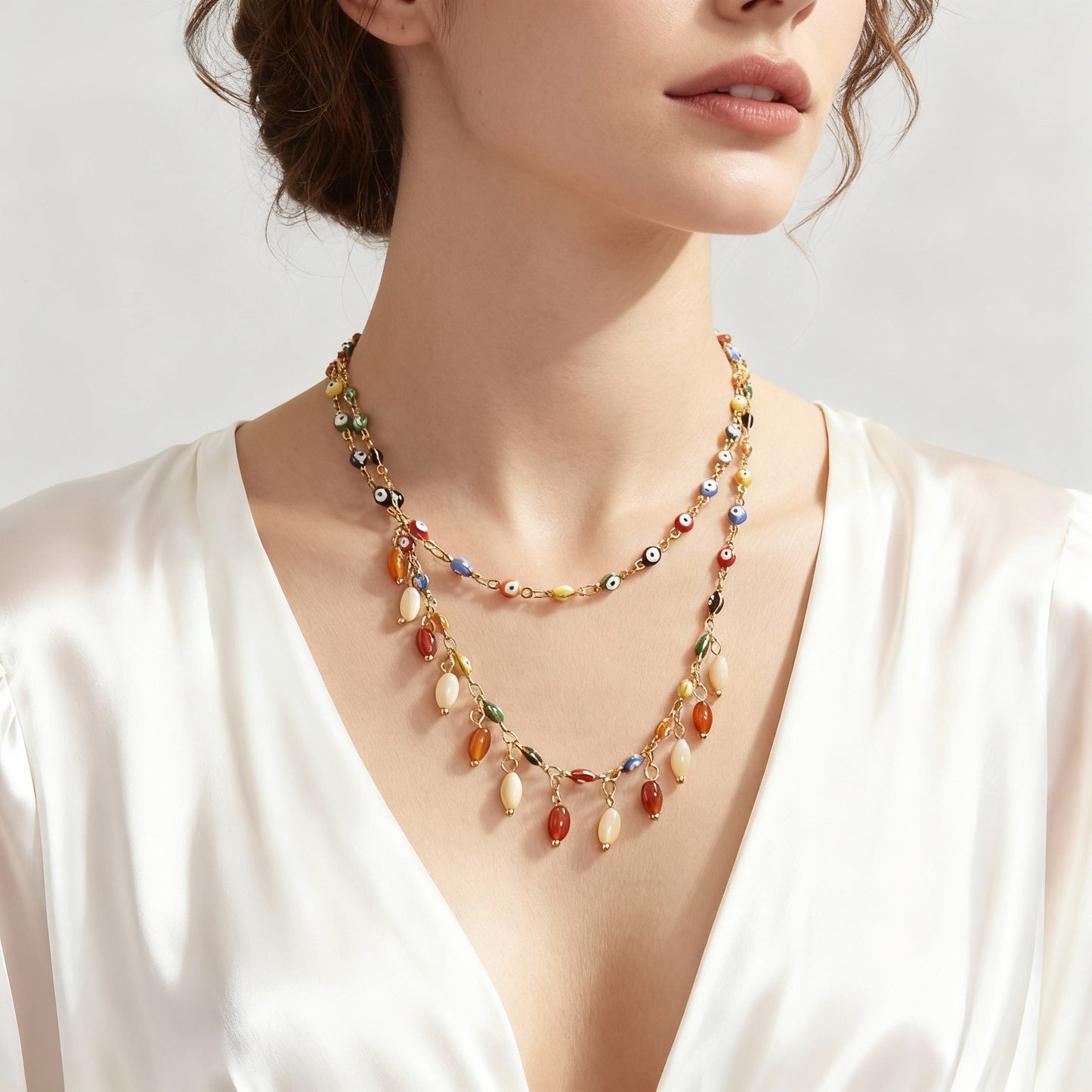 Devil's Eye Personalized Stainless Steel Necklace