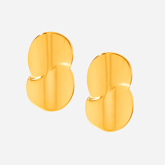 Double Layer Water Droplet Splicing Earrings