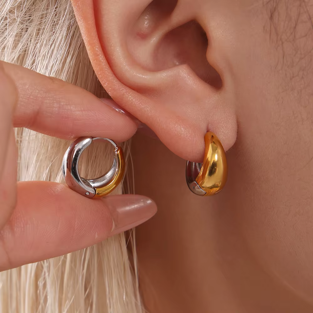 Stainless Steel Hoop Earrings