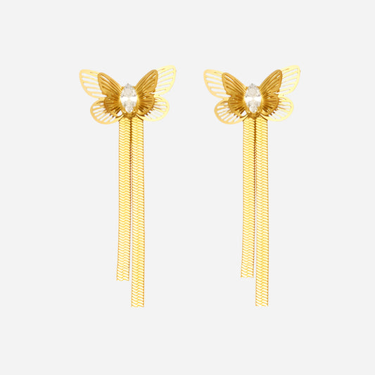 Zircon Butterfly Earrings