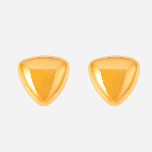 Geometric Triangle Smooth Earrings Stainless Steel