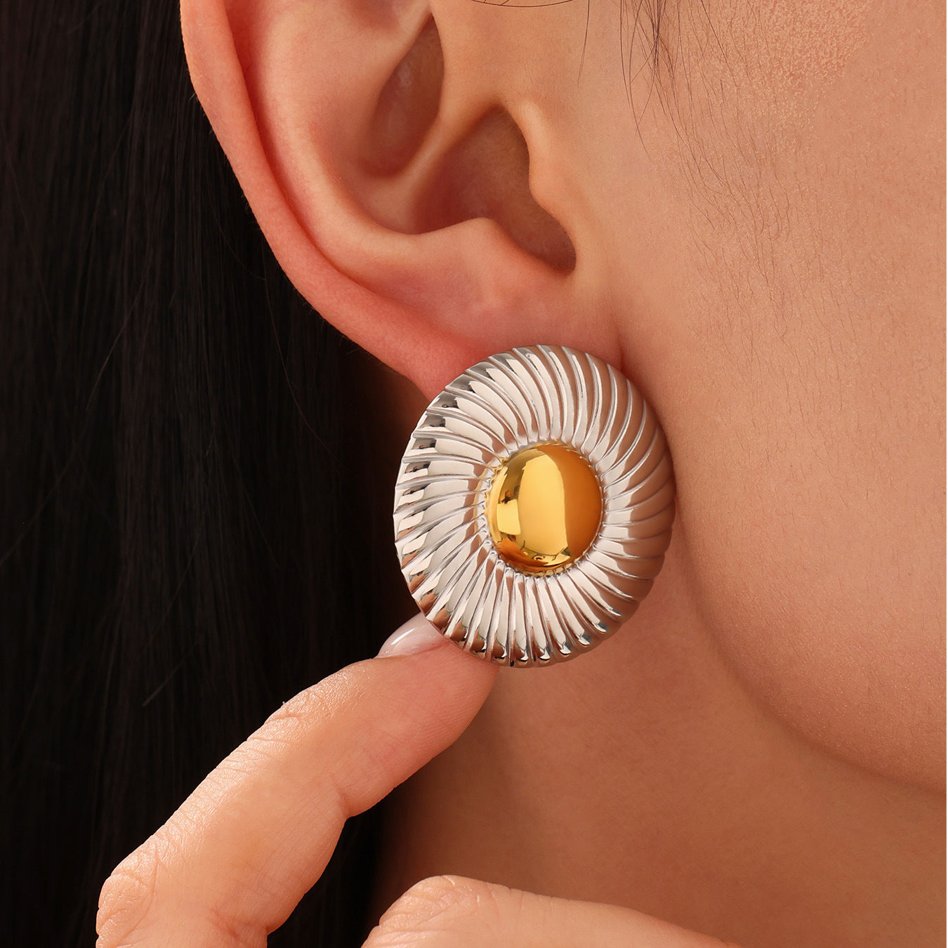Multi Colored Circular Earrings