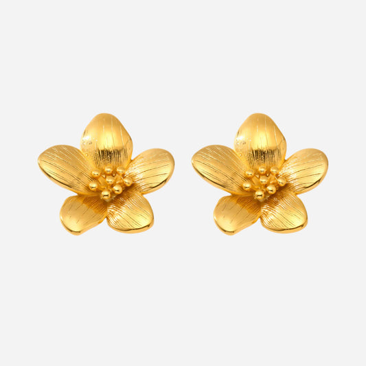 Personalized Floral Earrings Stainless Steel