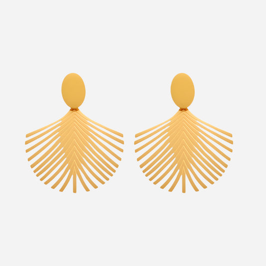 Texture Coconut Leaf Earrings
