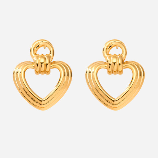 Stainless steel Heart-Shaped Earrings