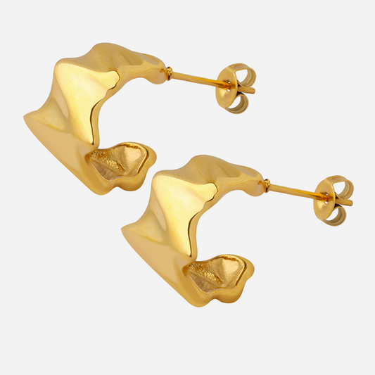 Niche Design Irregular Geometric Earrings Stainless Steel