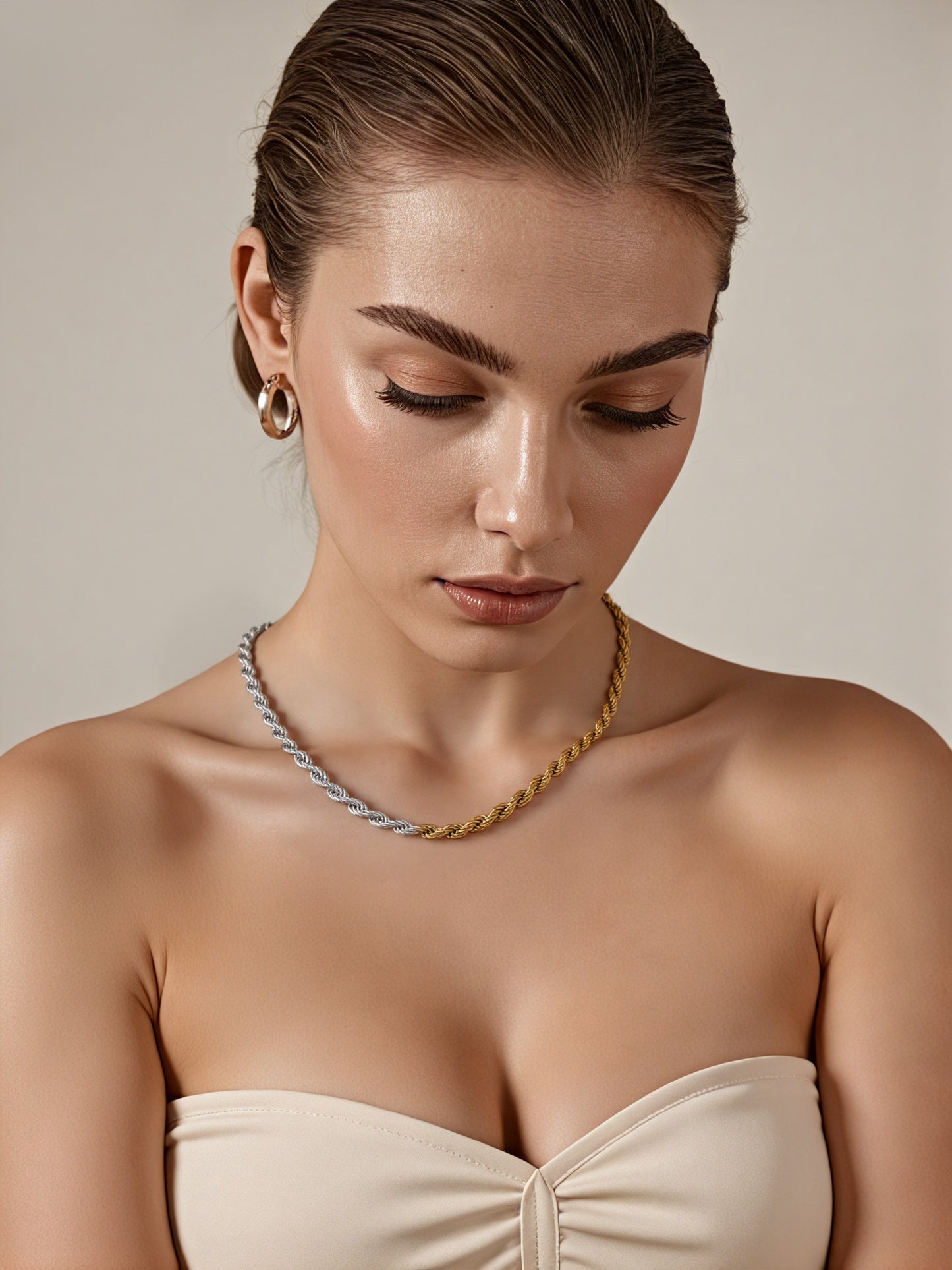 Environmentally Friendly Titanium Steel Twist Chain Necklace