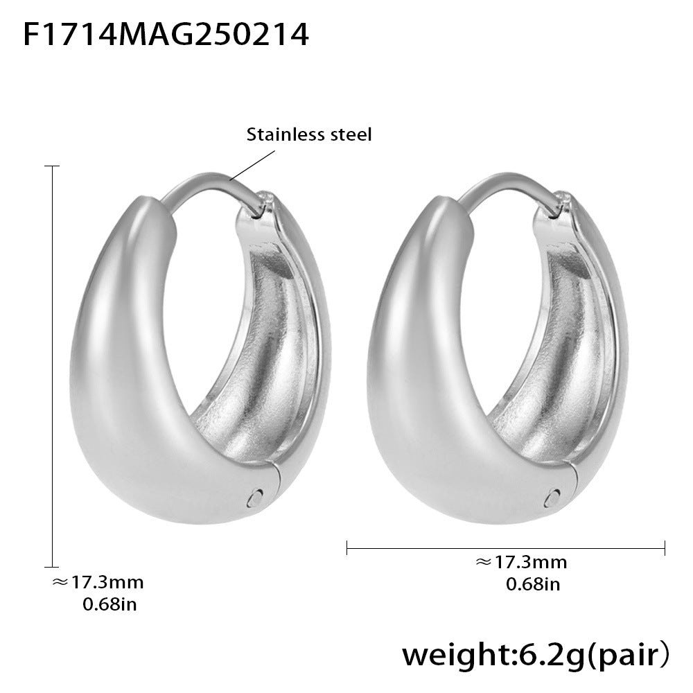 Stainless Steel Hoop Earrings