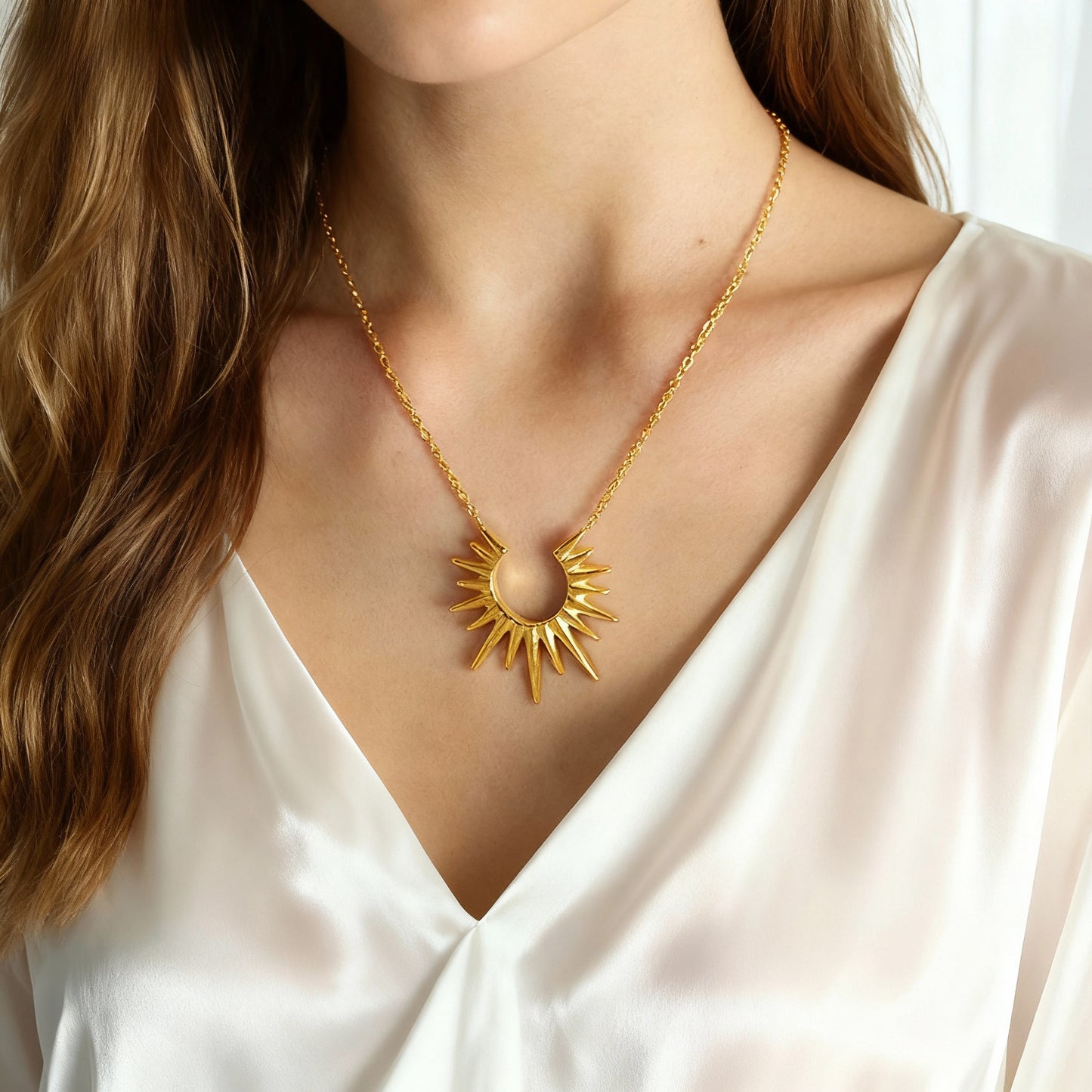 Collares colgantes geométricos radiantes