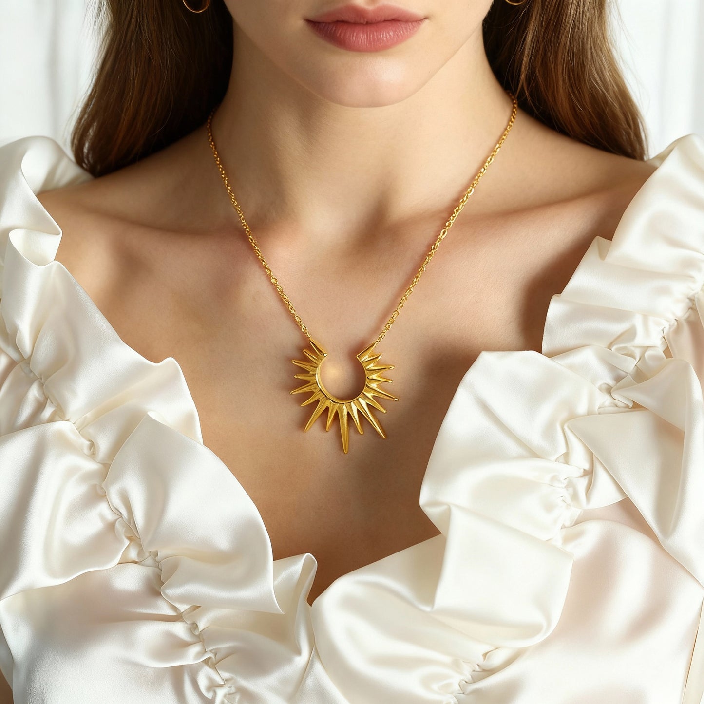 Collares colgantes geométricos radiantes