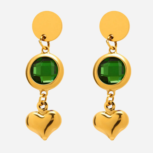 Czech handmade heart tassel earrings - every swing tells a story of love