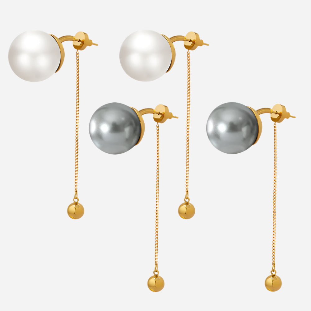 Designer Fringe Earrings with Pearl Accents