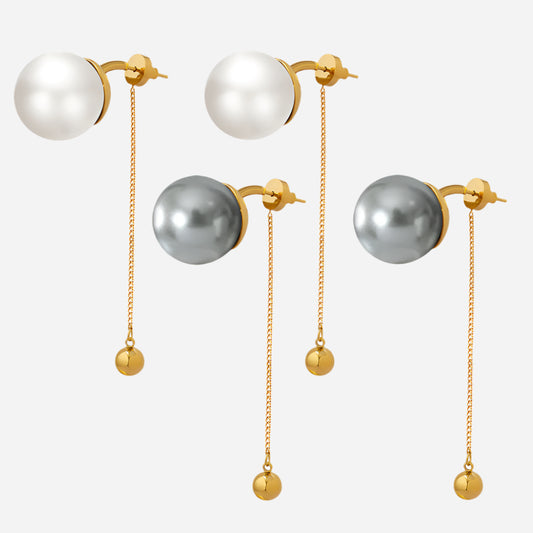 Designer Fringe Earrings with Pearl Accents