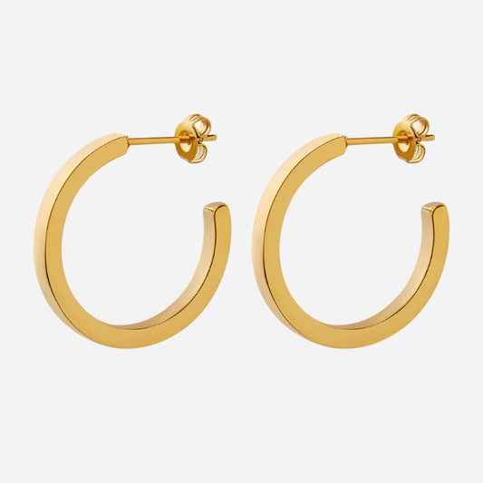 C-shaped open earrings magazine style all-match style - high-end geometric earrings