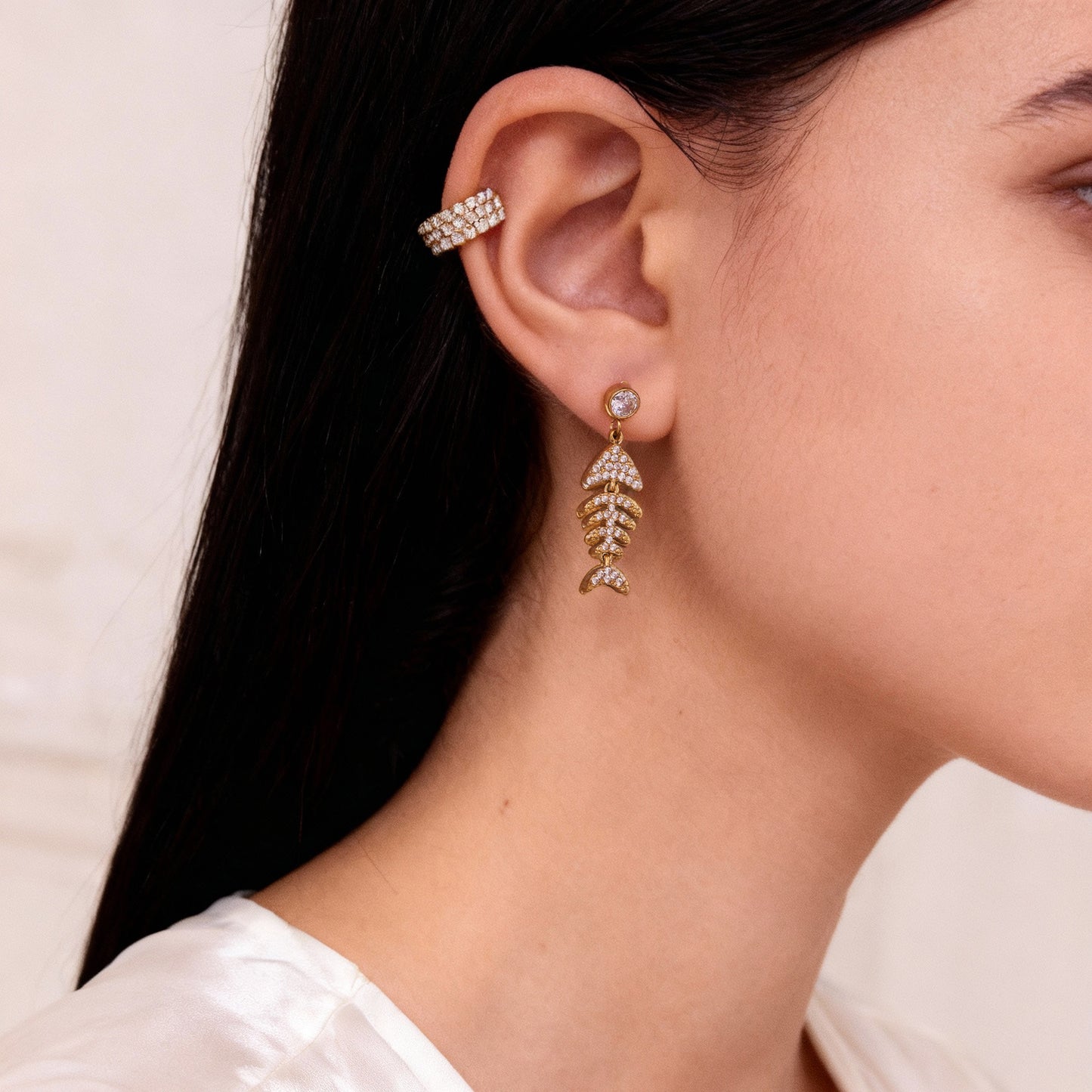 Living Water Stainless Steel Zircon Earrings