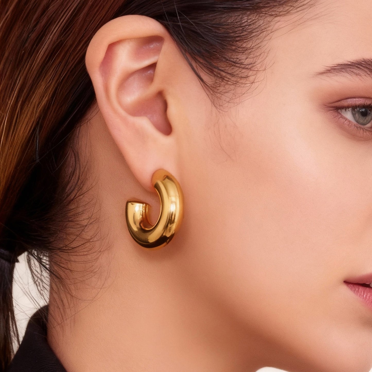 Modern Bold Stainless Steel Earrings