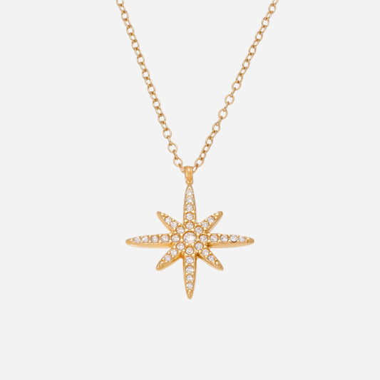Eight-pointed Star Pendant Necklace For Women