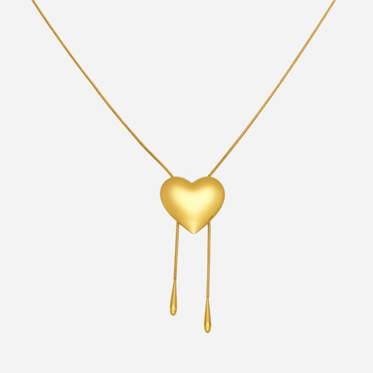 Love Pull Snake Bone Sweater Chain Necklace Stainless Steel