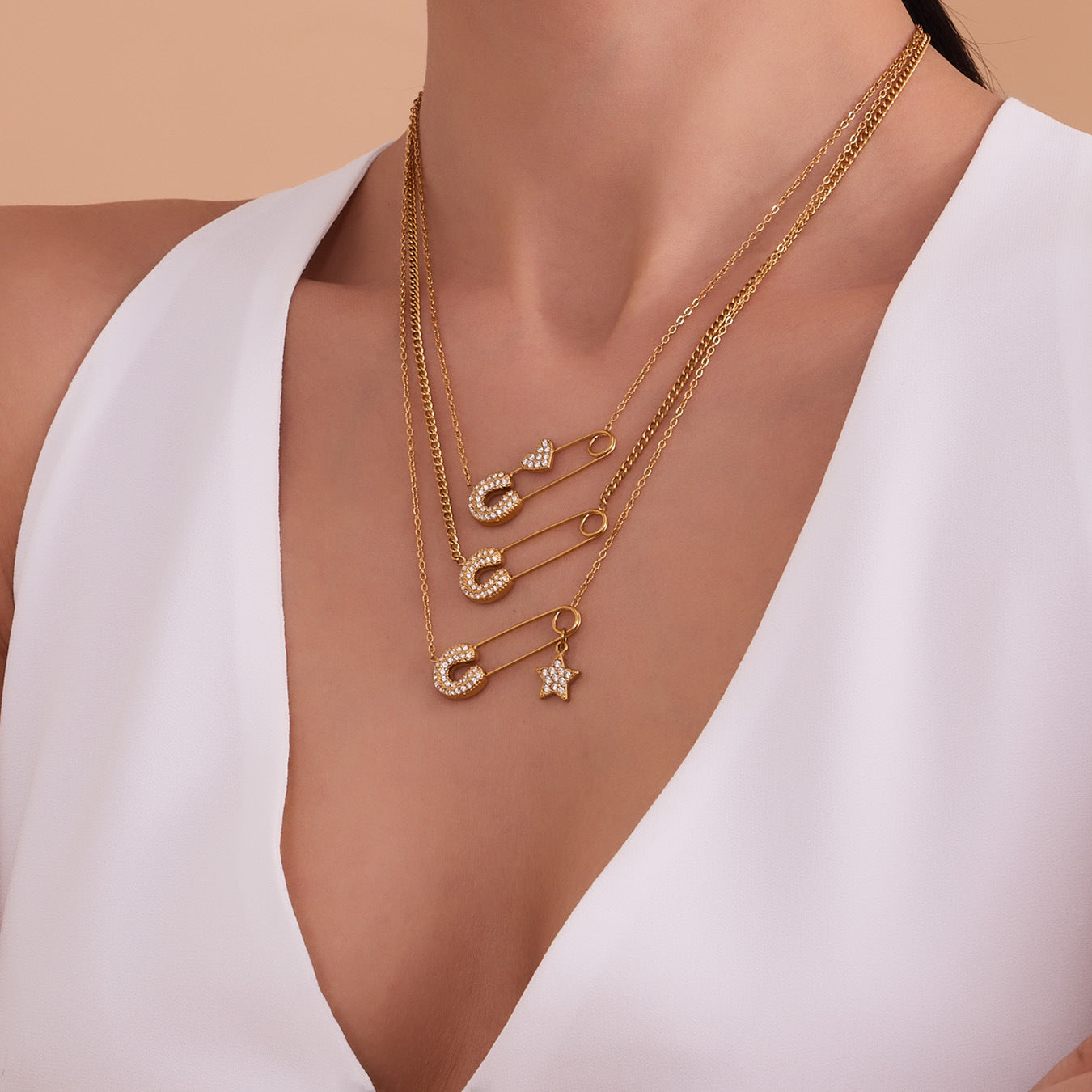 Stainless Steel Versatile Personality Paper Clip Necklace