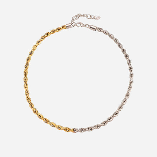 Environmentally Friendly Titanium Steel Twist Chain Necklace
