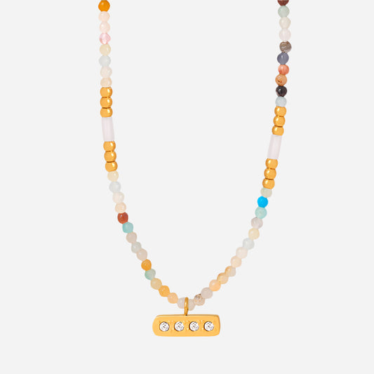 Natural Stone Pendant Necklace