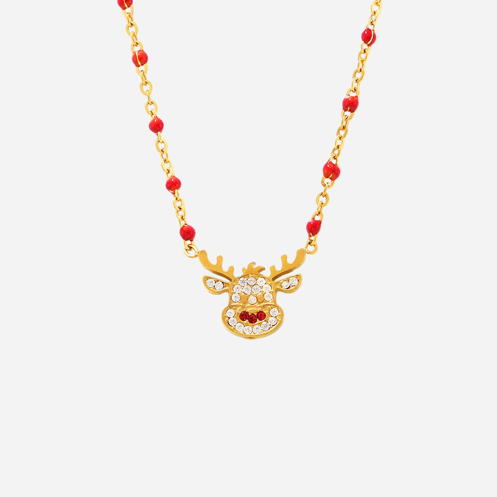 18K Real Gold Plated Christmas Fashion Necklace