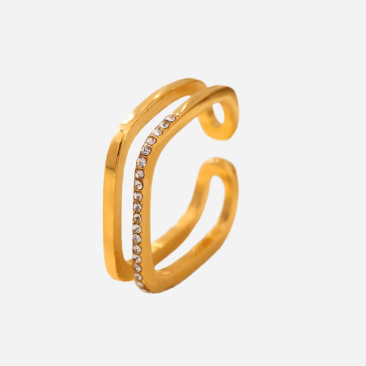 Open Cubic Zirconia Ring
