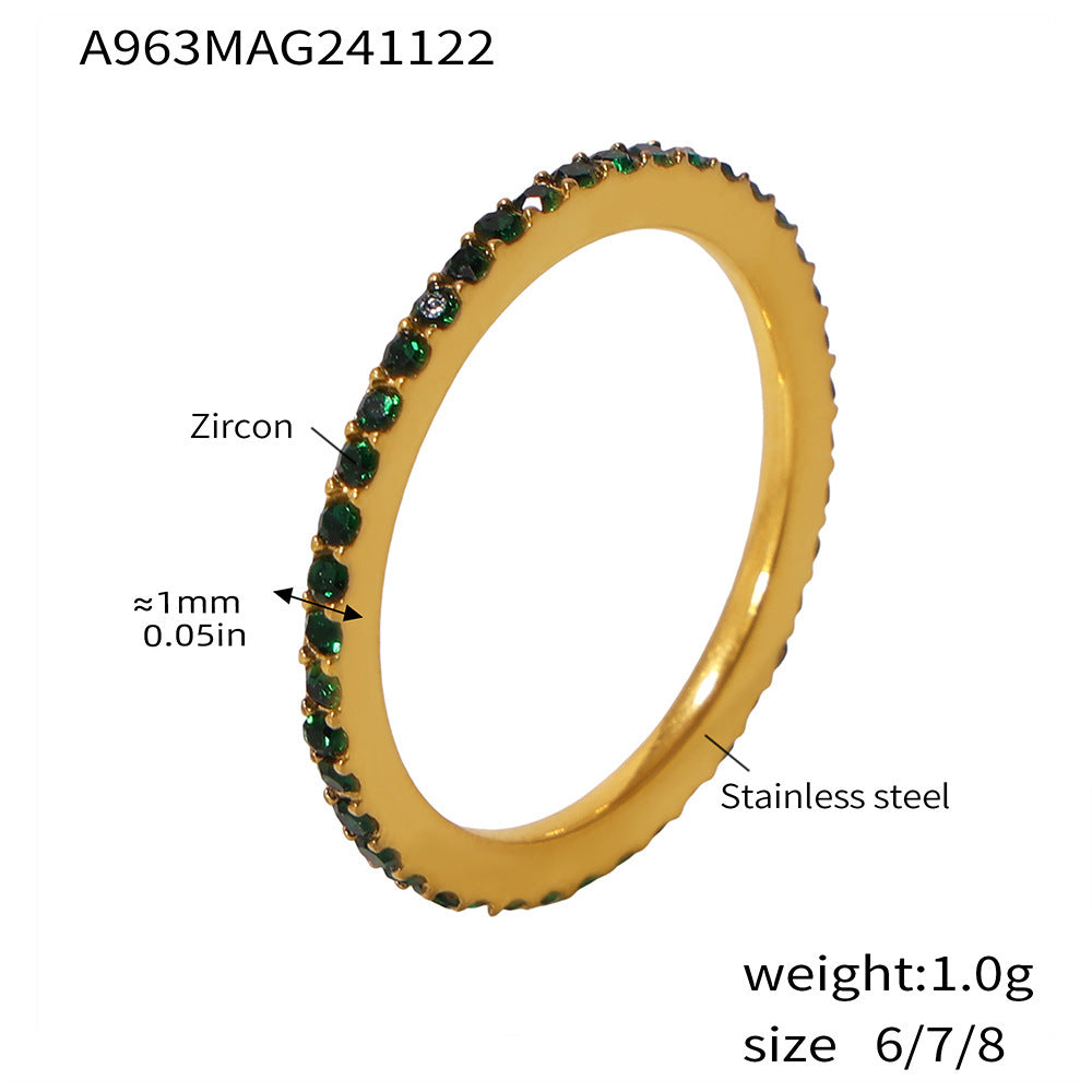 18K Gold Plated Couple Ring with Zircon – His & Hers Matching