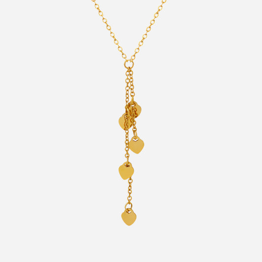 Peach Heart tassel Love Pendant Necklace