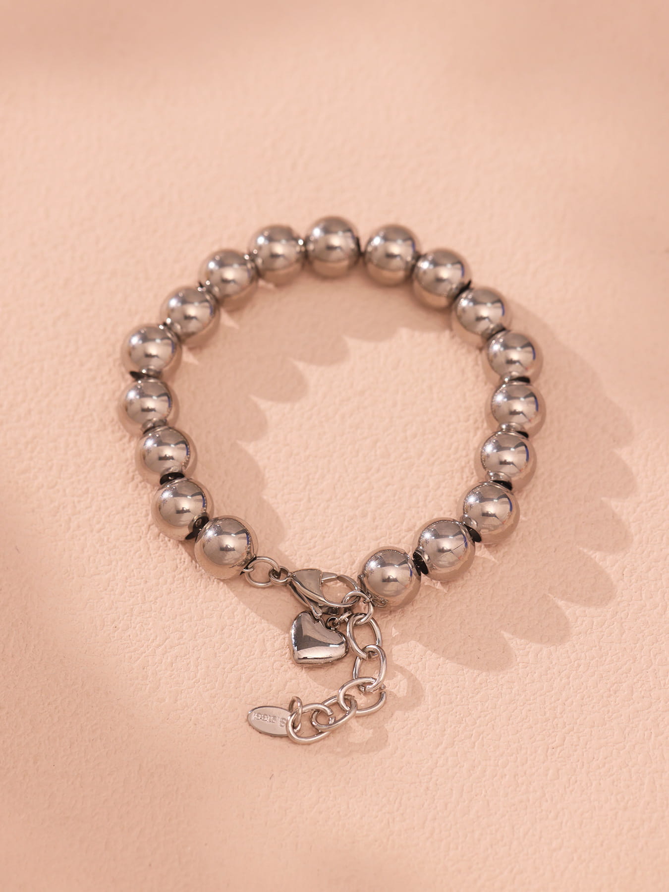 EuroChic Beaded Chain Bracelet with Stainless Steel