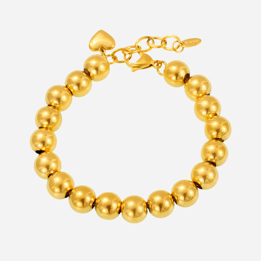 EuroChic Beaded Chain Bracelet with Stainless Steel