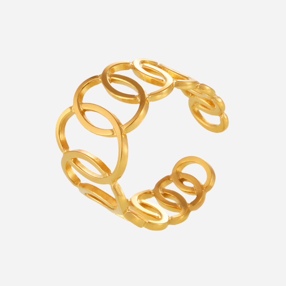 Ripple Leveraged Gold Ring