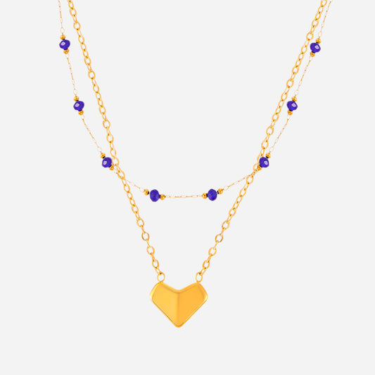 Crystal stone bead necklace