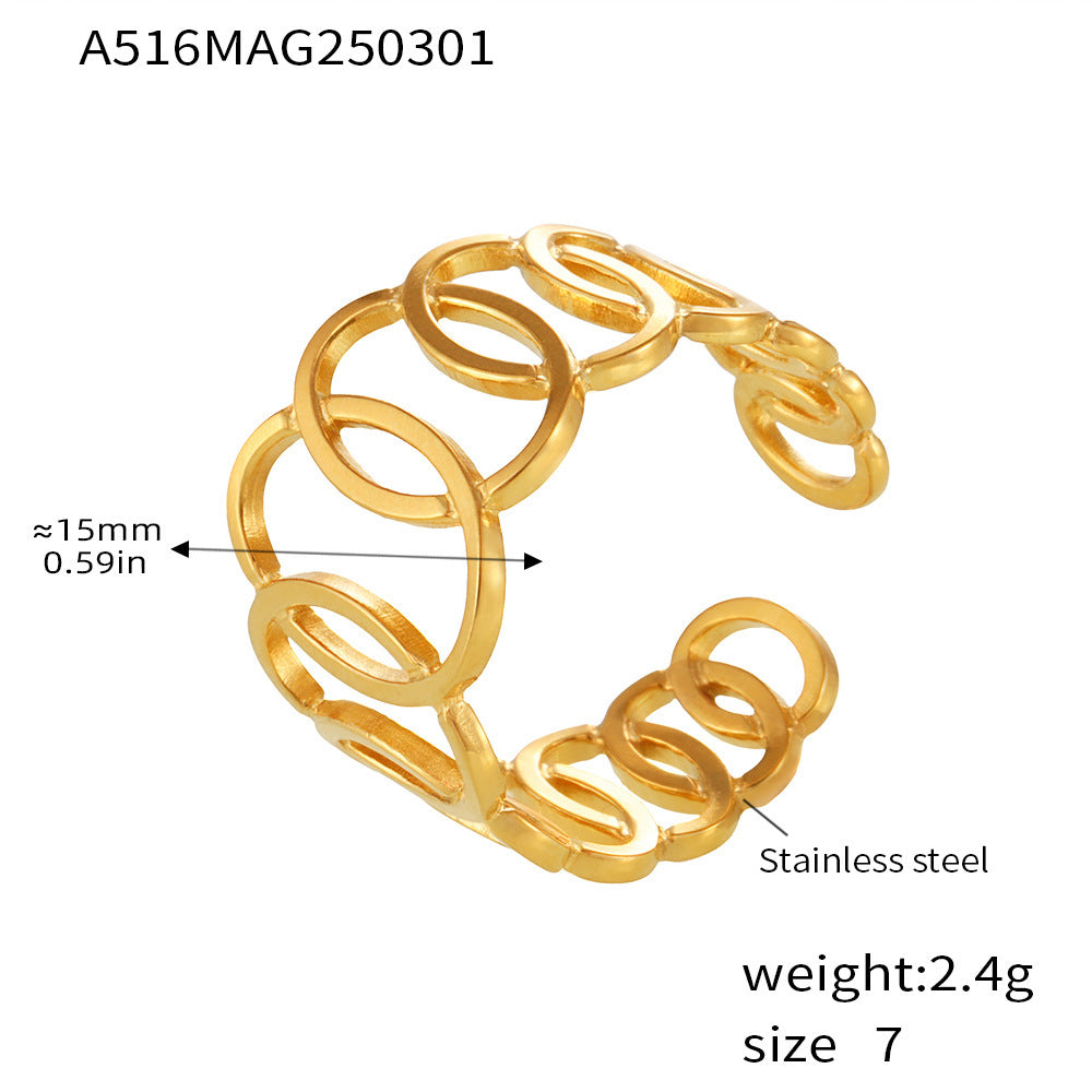 Ripple Leveraged Gold Ring