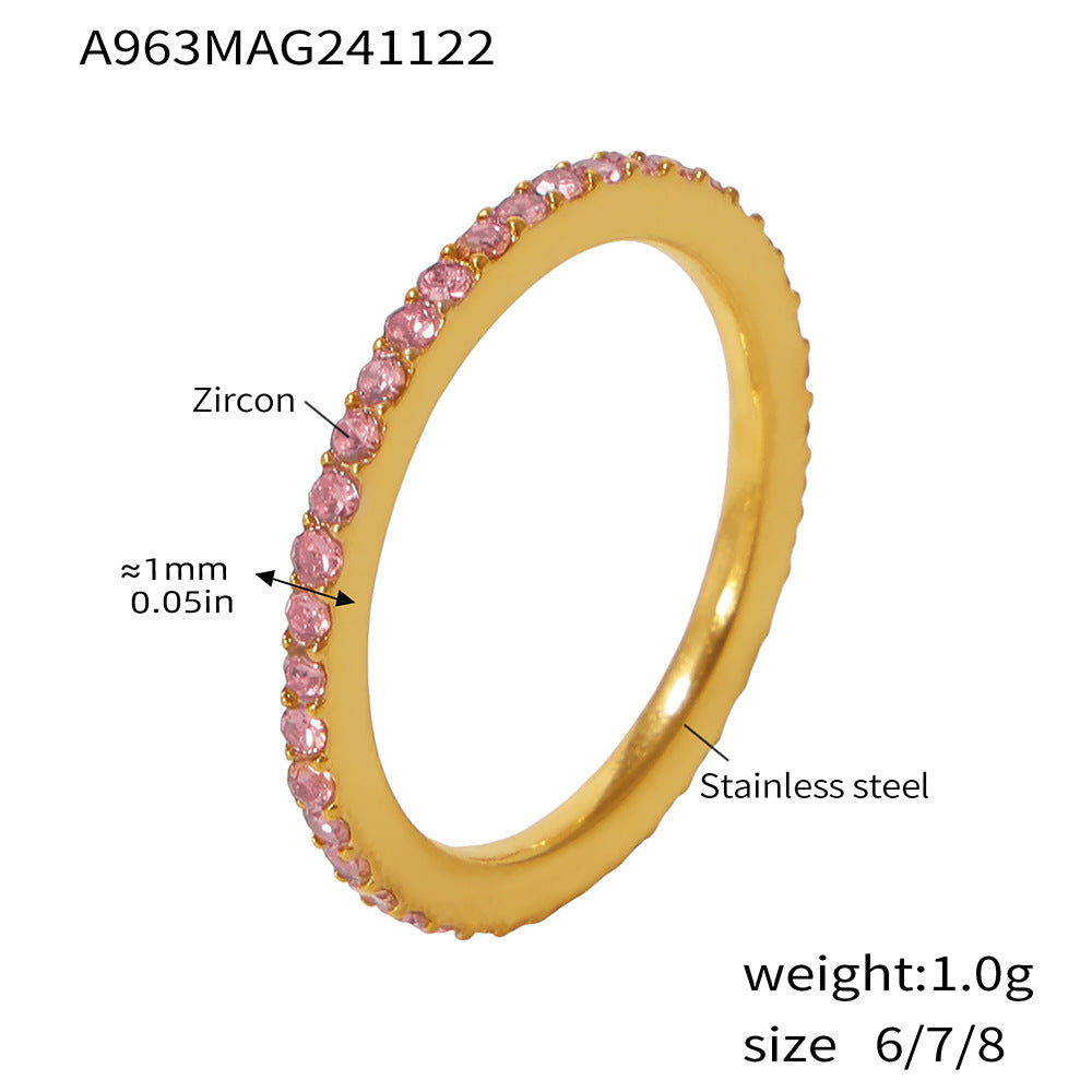 18K Gold Plated Couple Ring with Zircon – His & Hers Matching