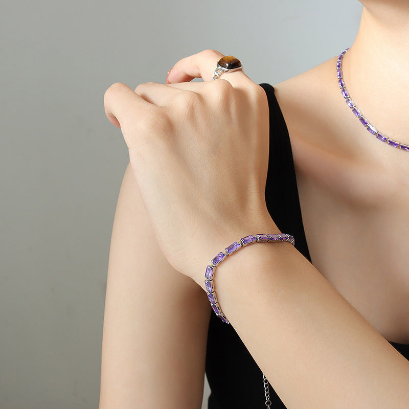 Crystal clear zircon bracelet