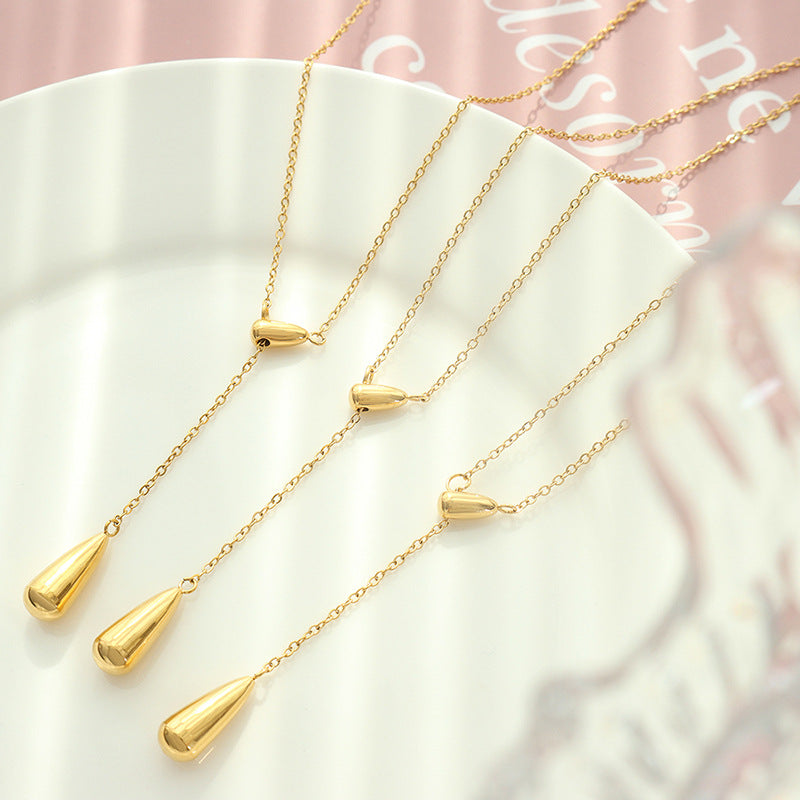 Trendy Drop Tassel Slide Necklace